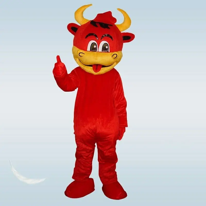 New Happy Carnival Mascot Halloween Cartoon Cow Cosplay Performance Costume Adult Use Birthday Party Advertising Parade Set