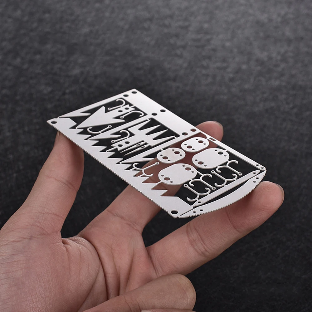 Details about / 4Pcs Stainless Steel Fishhook Card Outdoor Camping Hiking Survival Tool Portable
