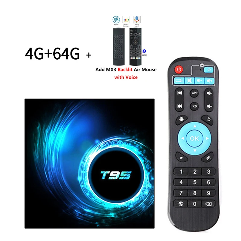 ТВ-приставка Android 10,0 Allwinner H616 Четырехъядерный 4 ГБ ОЗУ 32 Гб 64 Гб Wifi 6K Smart Android медиаплеер T95 PK s905x3 телеприставка - Цвет: 4G64GMX3