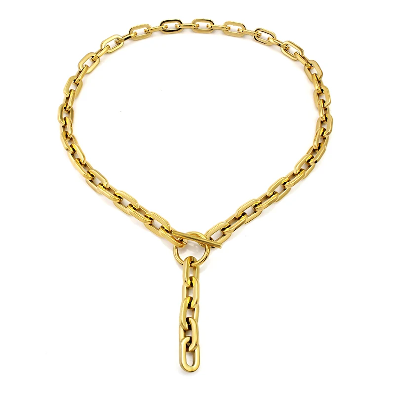 【TATIANA】Bold Mix Chain Toggle Choker Necklace★送料無料 Bold Curb Chain Toggle Necklace in Sterling Silver