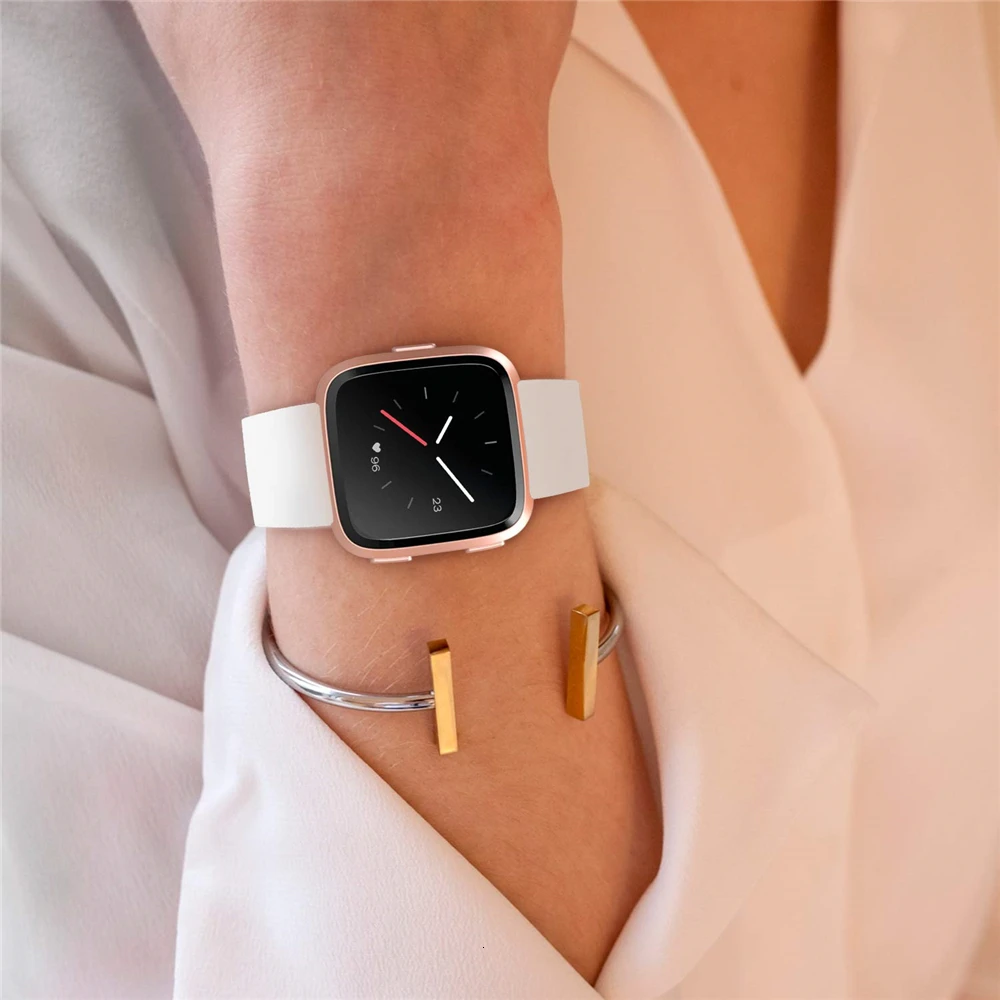 Мягкий силиконовый безопасный регулируемый ремешок для оригинального Fitbit Versa 2/Versa Lite, браслет, ремешок, браслет, подходит для часов, ремешки