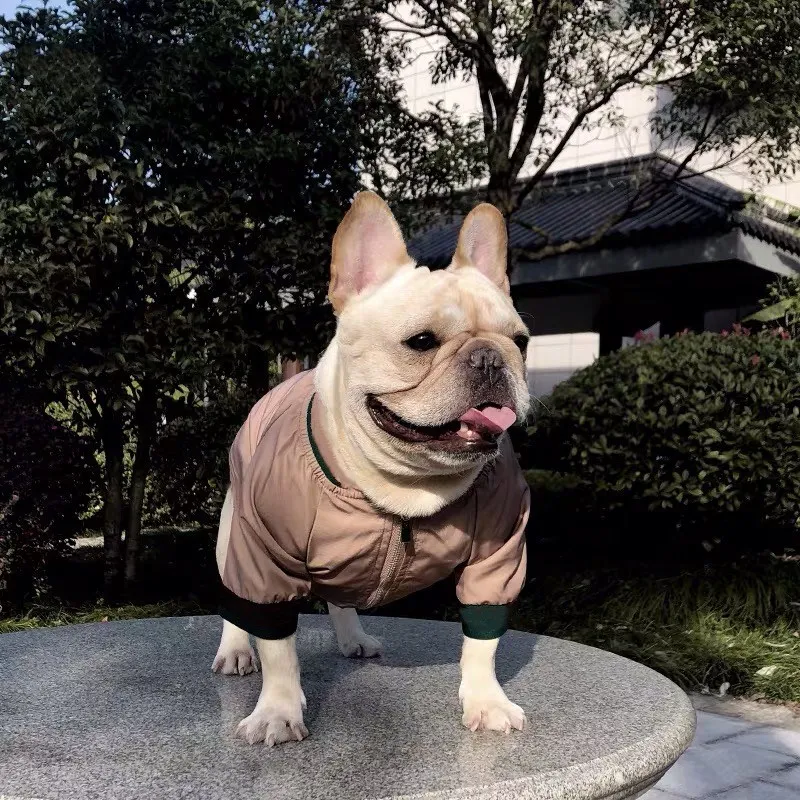 Модная куртка с изображением французского бульдога зимнее теплое пальто для