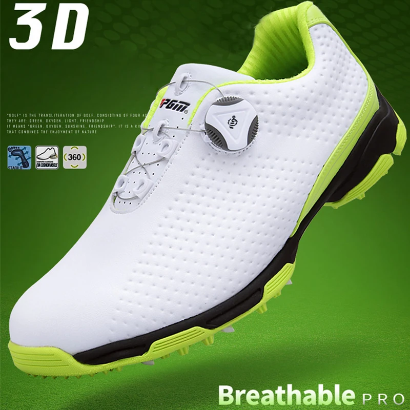 Обувь для гольфа мужские повседневные модели фиксированные ноготь Водонепроницаемая дышащая спортивная обувь