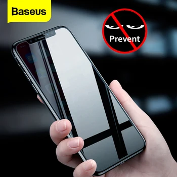 

Baseus Privacy Protection Screen Protector For iPhone Xs Max XR X S R Anti-peeping Protective Tempered Glass Film For iPhoneXs