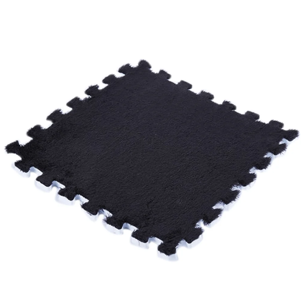 Black 6 шт./компл. комфортно ковер 30x30 см Пушистый головоломка EVA пены Коврик противоскользящий Спальня ковер коврик детской комнаты путешествия XH8Z - Цвет: Black