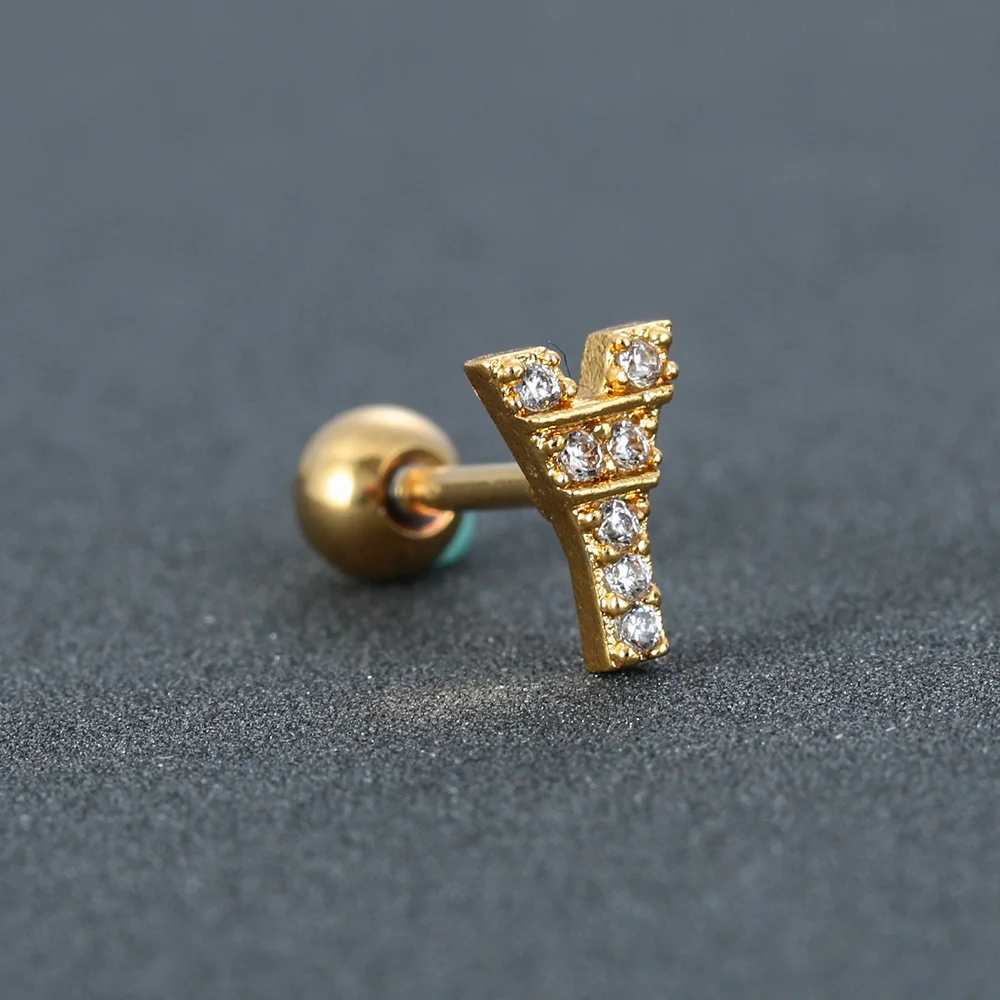 Модная серьга зубец ушной хрящ Шпилька Сережка для пирсинга из нержавеющей стали