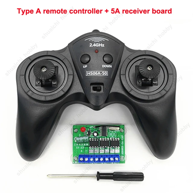 6CH 2.4G Remote Controller Large Power Transmitter Receiver Radio System Kits for DIY RC Toy Boat Cars 50M Wireless Controlling