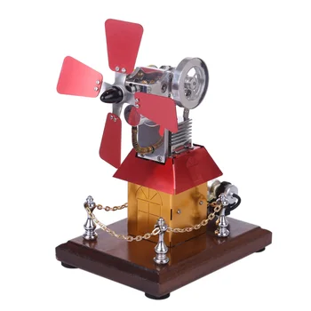 

Surwish DIY Butane Powered Windmill Cabin Shape Stirling Engine Model With High Quality Valentines Day Boys Gift