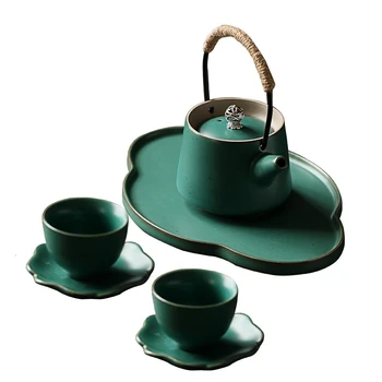 

Handle Kettle Tea Set Suit Household Kung Fu Tea Have Concise Do Infusion Of Tea Disc 2 People Tea Set Small Set Group