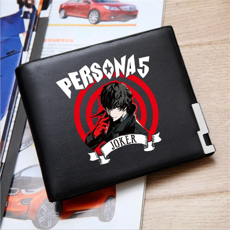 Горячая Распродажа, кошелек унисекс с принтом в виде Игры Persona 5 P5, короткий кошелек из искусственной кожи, держатель для карт из искусственной кожи, сумка для денег