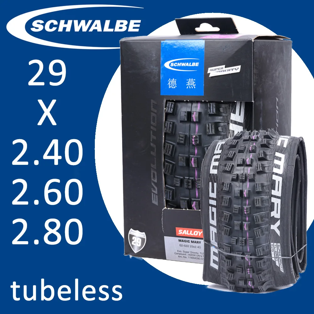 

SCHWALBE MAGIC MARY FOLDABLE DH BICYCLE TIRE DOWNHILL EVO TUBELESS MOUNTAIN BIKE TIRES TYRE