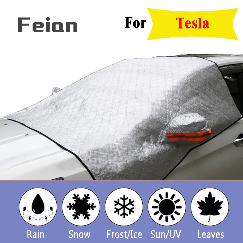 

Car covers snow shield half cover Front Glass snow protection Anti-icing Insulated car clothing Hatchback sedan SUV for Tesla