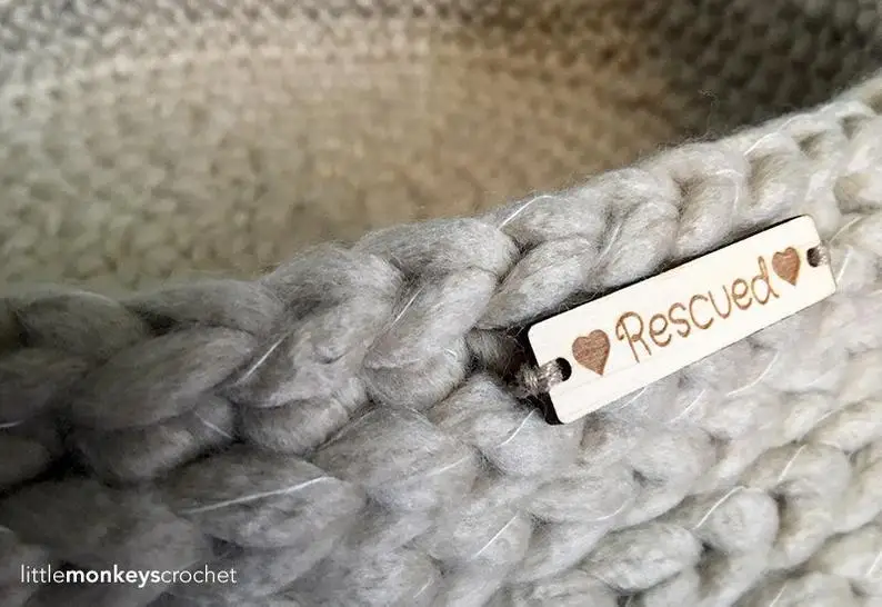 Wooden Tags Custom Personalized Engraved tags Knitting Buttons Craft Business Logo | Дом и сад