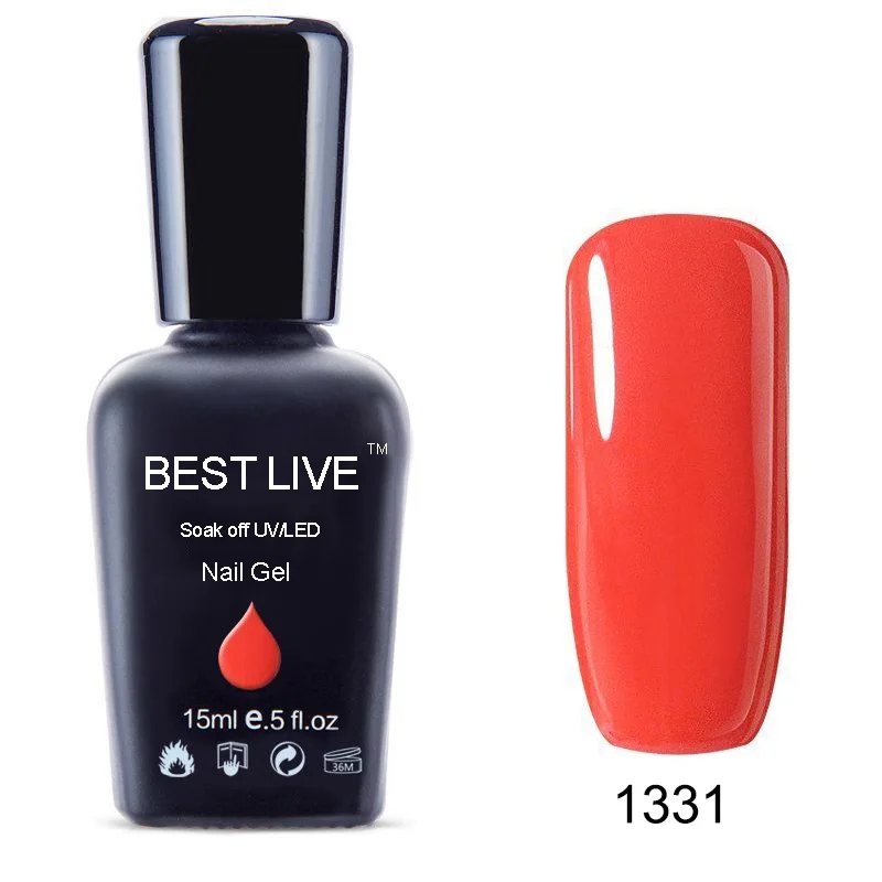 BEST LIVE 15 мл УФ-гель для ногтей замачиваемый УФ и Светодиодный УФ-лак для ногтей УФ-гель лак для ногтей Красота Маникюр сделай сам белый/черный/розовый#1019-1411 - Цвет: 1331
