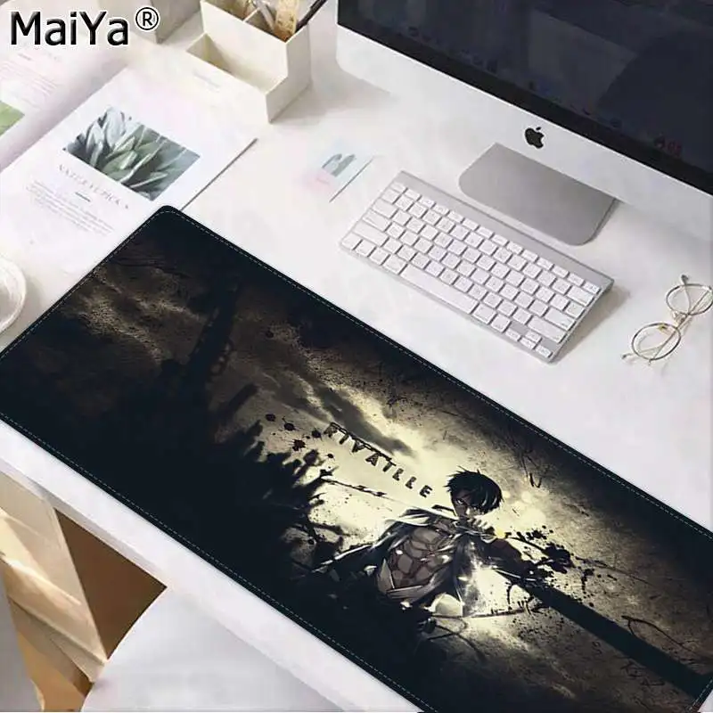 Lock Edge 30x80cm Maiya Cool New Attack On Titan аниме ноутбук компьютер коврик для мыши большой коврик для мыши клавиатуры коврик - Цвет: Lock Edge 30x80cm