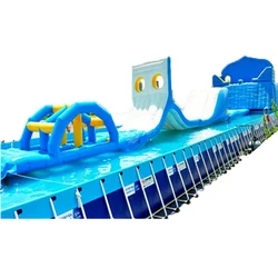 Inflatable Floating Water Park Aqua Park Water Slide Climbing Wall Water Combo Obstacle Course For Children And Adults