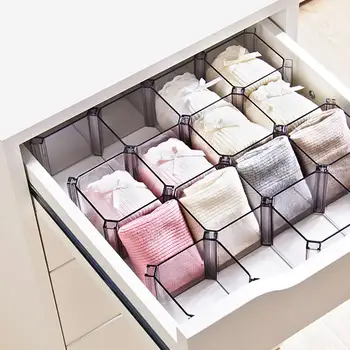 

6pcs Fashion Finishing Classification Drawer Underwear Bras Sock Ties Organizer Storage Box Decoration