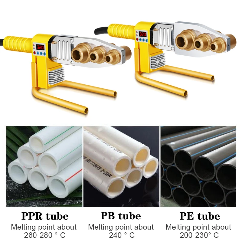 220V Household Water Pipe Hot Melt Machine 20mm 25mm 32mm Pipe Diameter Hydropower Engineering PPR Forming Welding Machine