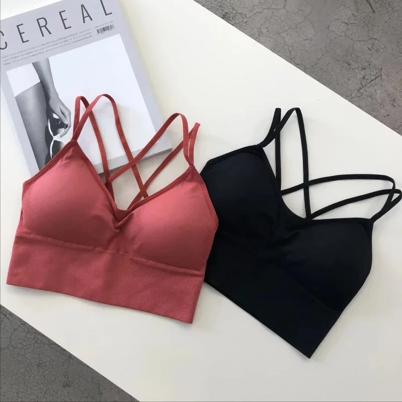 

Women Sports Bra Sexy Brathable Sports Top yoga bra Push Up Female Gym Fitness Sports Underwear Female Seamless bra