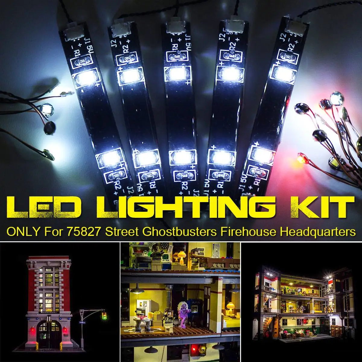 

LED Light Lighting Kit for Lego for 75827 for Street Ghostbusters Firehouse Building Blocks Bricks Toy (Model Not Included)