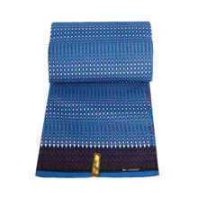 Последние поступления Африканский нигерийский воск Анкара высокое качество голландский воск синий полиэстер 6 ярдов