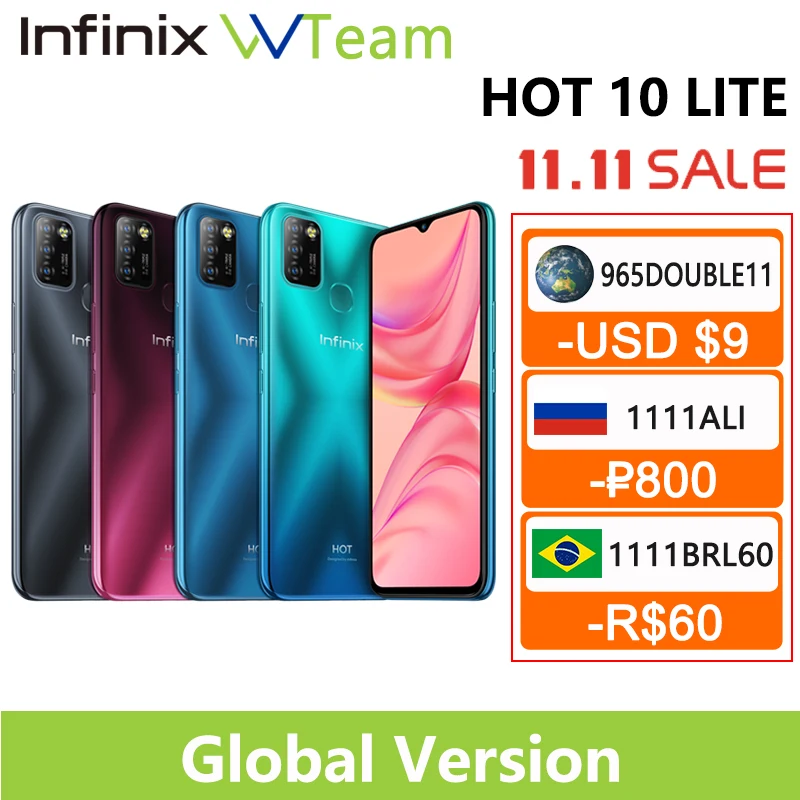 Infinix Mobile Phone Global version 2GB 32GB 6.6''HD 1600*720P 5000mAh Battery 13MP Camera Helio A20 | Мобильные телефоны и