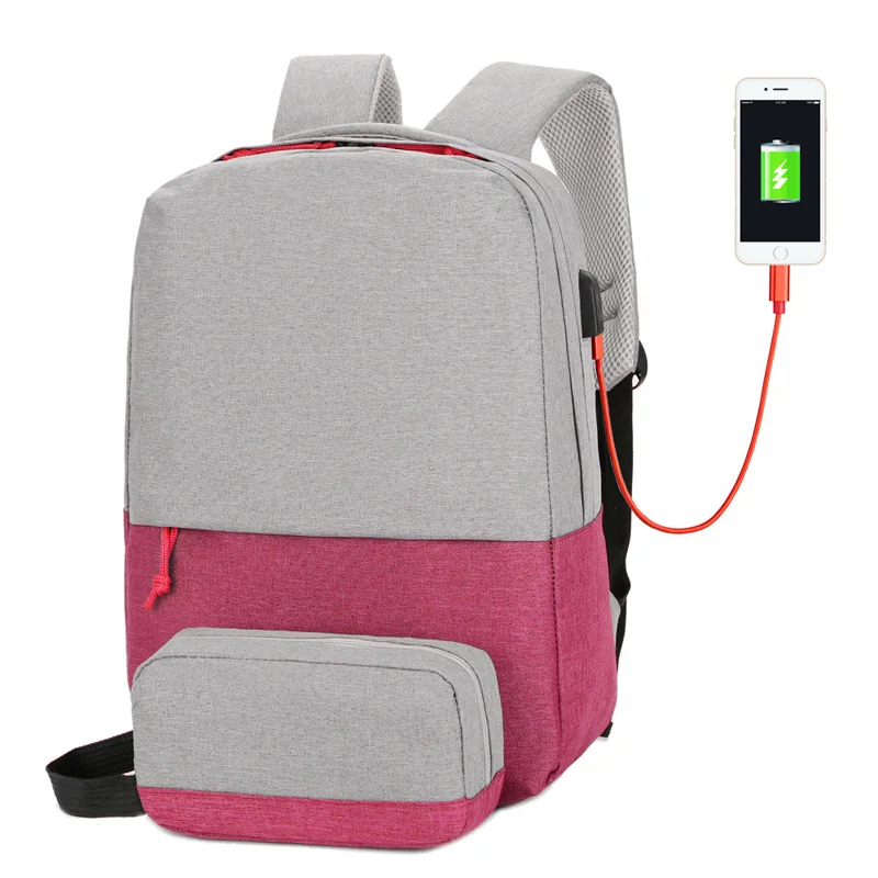 

New Style Data Cable Backpack USB Charging Backpack Laptop Computer Bag Processing