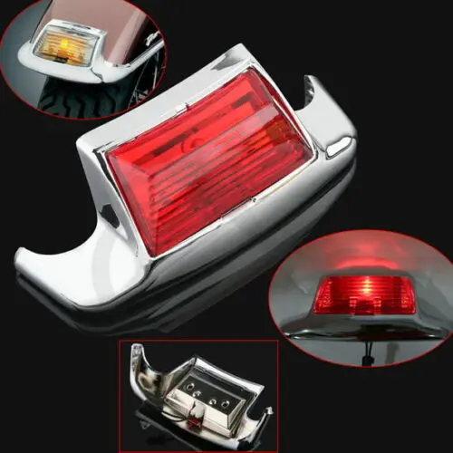 

Motorcycle Rear Fender Tip Light For Harley FLSTC Heritage Softail Classic Electra Glid FLHTCU red/smoke