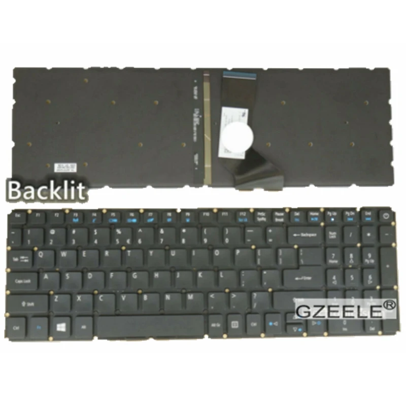 Аксессуары для ноутбуков США клавиатура для ноутбука ACER Aspire E15 E5-576 E5-576G E5-576G-5762 E5-576G US клавиатура с Подсветка