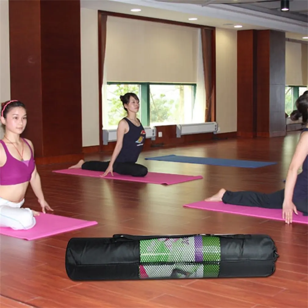 Portable 67cm Yoga Bag Pilates Mat Mesh Case Bag Oxford Exercise Workout Carrier