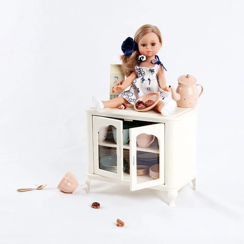 Металлический шкаф Aizulhomey для хранения мебель кукол BJD 1/6 шкафчиков кухонная
