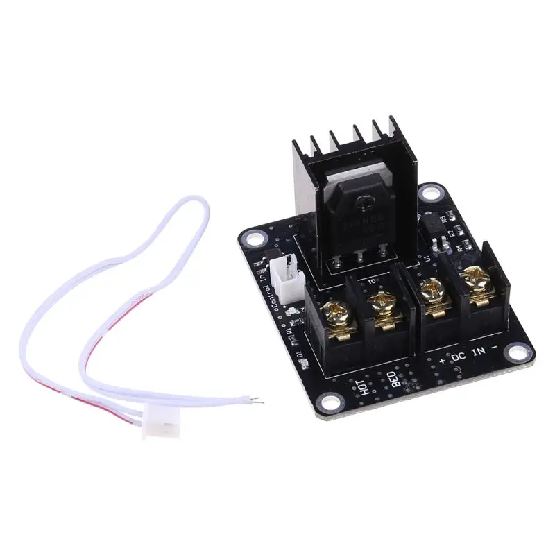 

1Set 3D Printer Heated Bed Power Module Hotbed MOSFET Expansion Module Inc 2pin Lead With Cable for Anet A8 A6 A2 Ramps 1.4