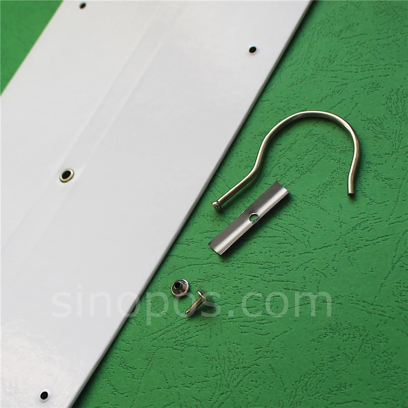 Swatch Header Hanger With Rivets, fabric samples binding holder textile leather material collecting stack book card display hook 3