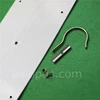 Swatch Header Hanger With Rivets, fabric samples binding holder textile leather material collecting stack book card display hook 3