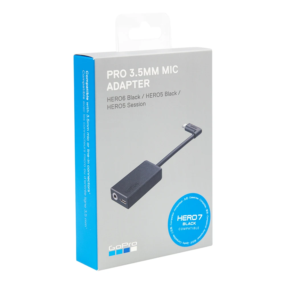 Адаптер для микрофона GoPro Pro 3 5 мм HERO 9 8 7 HERO5 Black/HERO5 Session/ HERO6 BLACK AAMIC 001|Чехлы