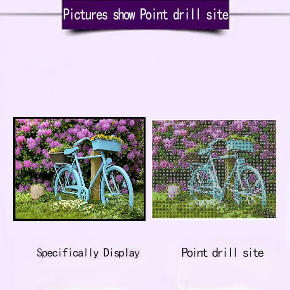 

Diy Diamond Painted Full Diamond Bicycle Q227 Diamond Embroidered Living Room Bedroom Decorative Painting Canvas