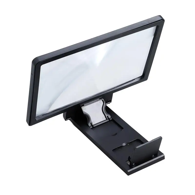 Universal Screen Magnifier Cell Phone HD Movie Video Amplifier with Foldable Holder Stand(Black