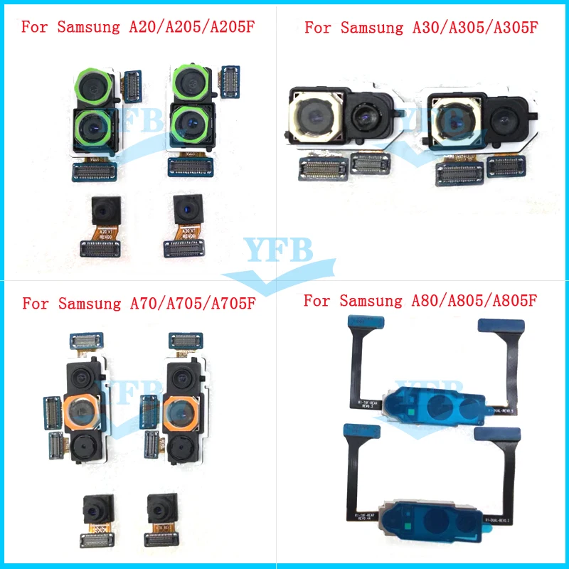 Гибкая Передняя камера для Samsung Galaxy A20 A205F A30 A305F A70 A705F A80 A805F модуль большой задней