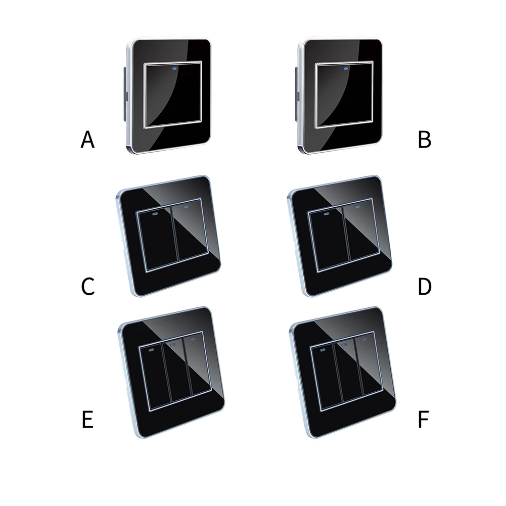 1 2 3 банды 1 2 способ кухня настенный выключатель Умный ванная комната дома декоративные часы сенсорное управление розетка Современная панель акриловый светодиод
