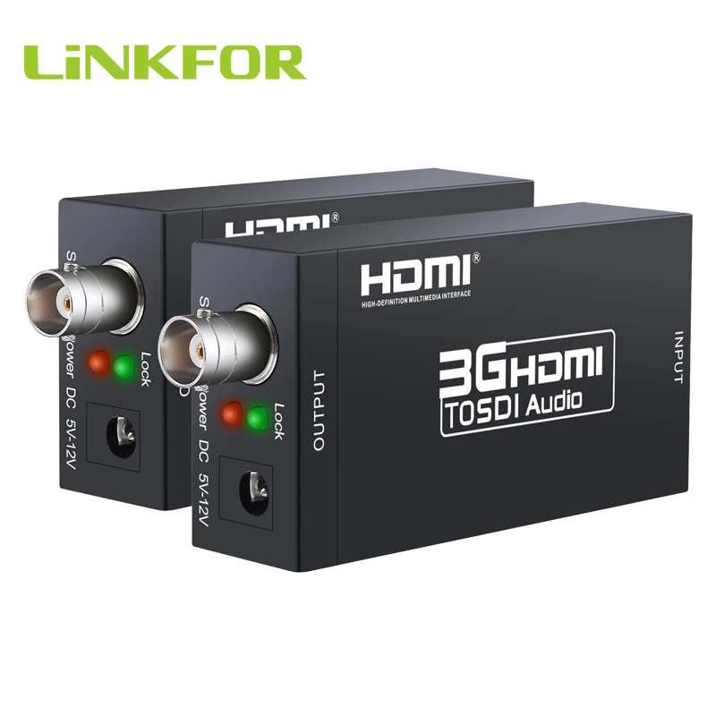 LiNKFOR 3g HDMI к SDI адаптер конвертер видео микропроцессор адаптер с аудио Авто формат обнаружения для камеры монитор HDTV