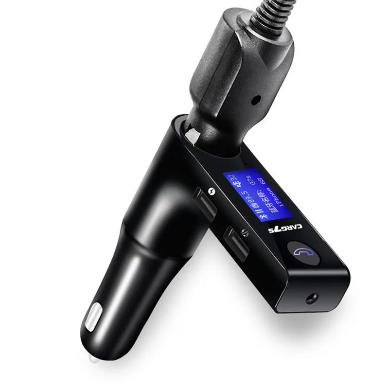 Универсальное USB зарядное устройство беспроводной Bluetooth Автомобильный MP3-плеер громкоговоритель дисплей напряжения EQ звук fm-передатчик ручные звонки