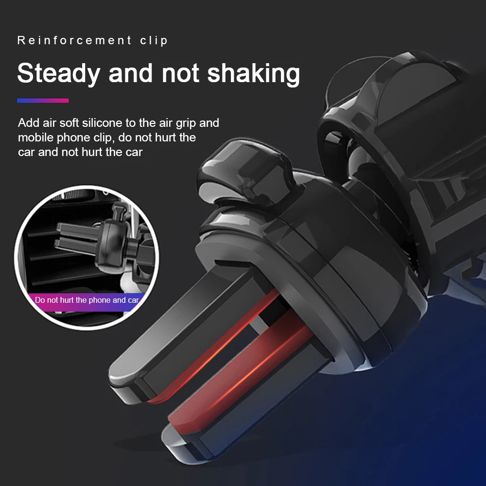 Универсальный автомобильный держатель для телефона Gravity Air Vent, кронштейн для автомобиля, GPS на приборной панели, крепление для телефона, подставка для IPhone для Xiaomi