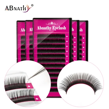 

Abnathy 5Case All Sizes False Eyelash Extensions Mink Black Material J/B/C/D Curls 1 Tray/Lot
