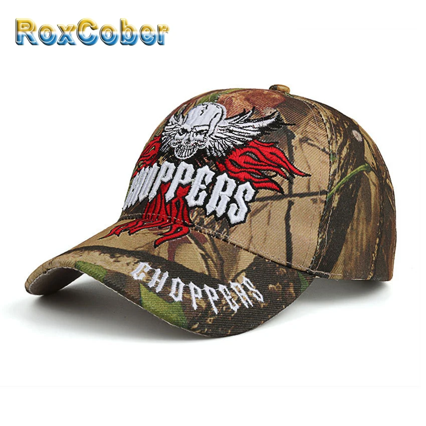 Бейсболка с вышитым черепом RoxCober камуфляжная snapback Кепка для мужчин и женщин