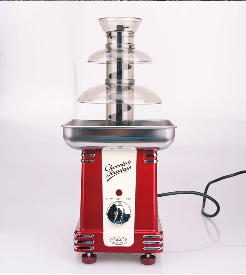 Chocolate Fountain Three Floors Commercial Household Waterfall Machine Juicer DIY Mixer Melting Tower Child