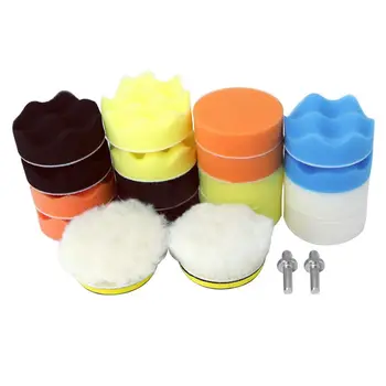 

3inch Car Polishing Disc Foam Drill Pads 22Pcs/set Auto Boat Buffing Waxing Sponges Wheel for Polisher Drill Adapter Buffer new