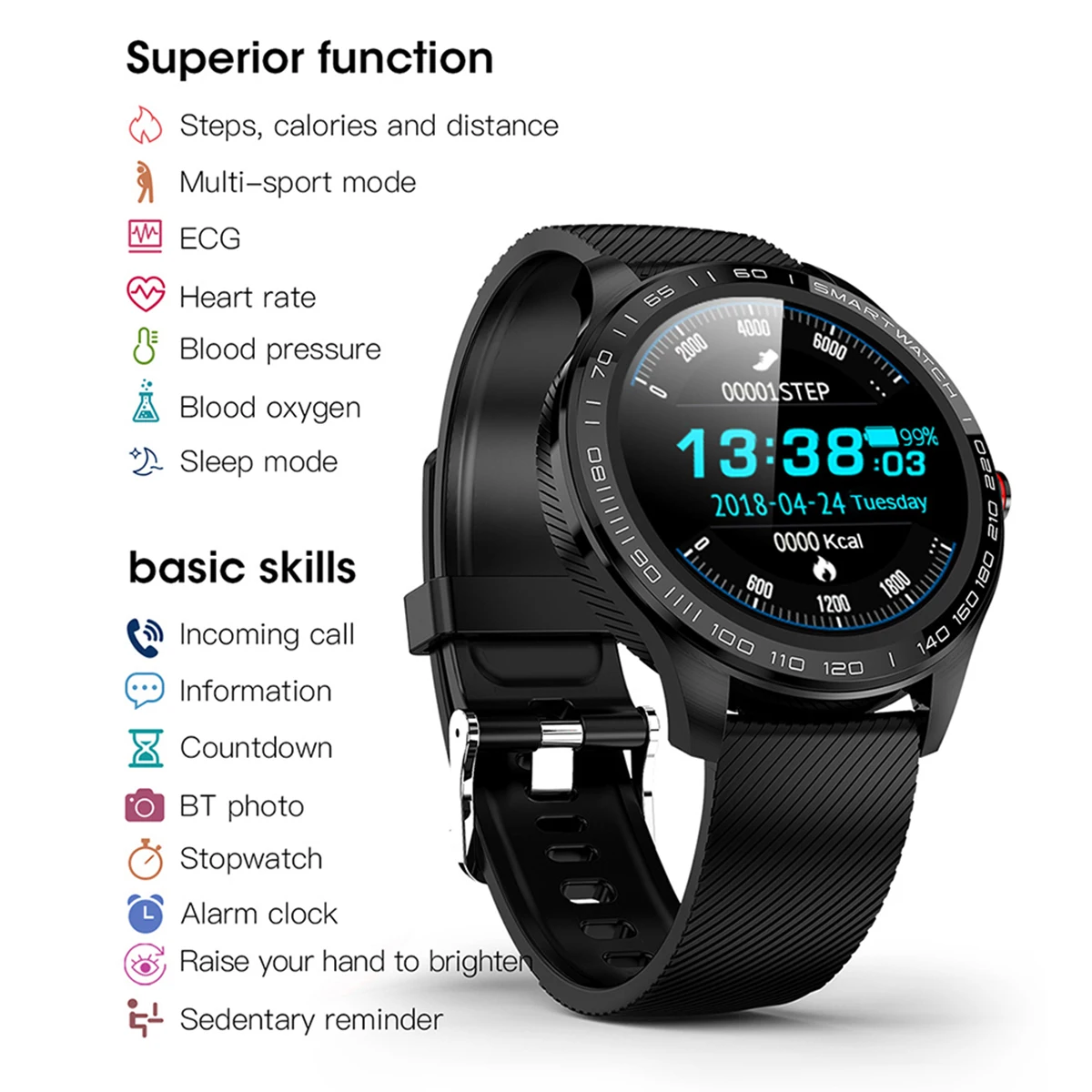Microwear L9 Смарт-часы ips красочный экран PPG+ ЭКГ сердечный ритм кровяное давление мониторинг кислорода фитнес мульти-спортивные режимы