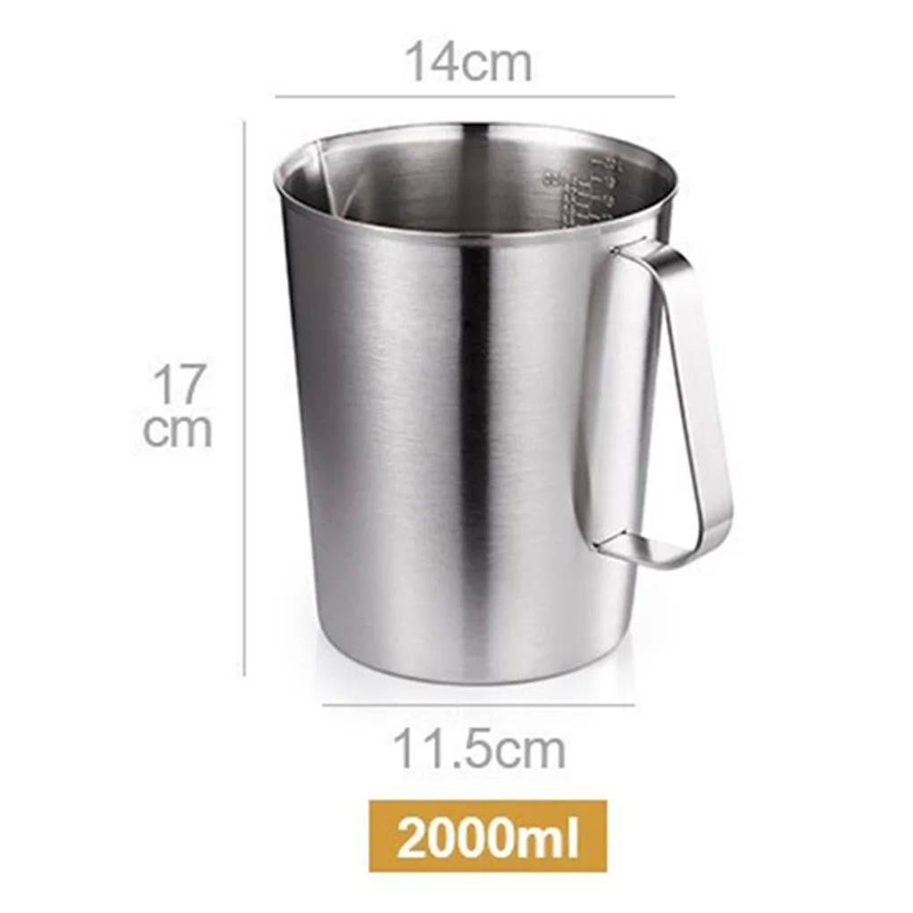 304 Thick Stainless Steel Measuring Cup Scale Milk Tea Mug Kitchen Baking Measurement Tools