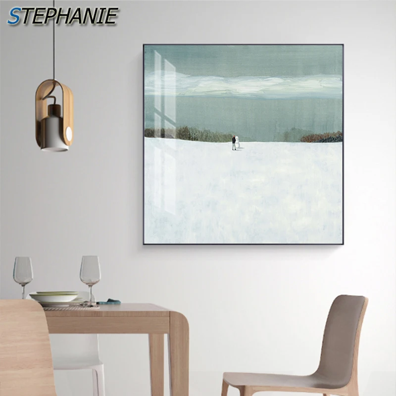 Абстрактные мятно-зеленые золотые плакаты и принты модная Картина на холсте