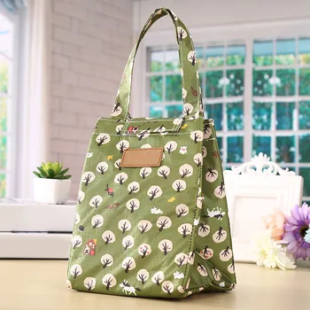 

Cooler Tote Lunch Bag Carrying Picnic Bento Pouch Insulated Handbag Oxford Cloth